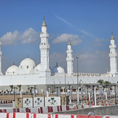 Masjid Quba , The first mosque built in Islam, established by the Prophet himself. Offering two Rak’ahs of prayer here equals the reward of one complete Umrah.