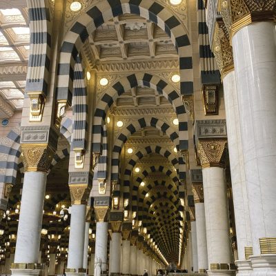 Masjid an-Nabawi , The Prophet’s mosque and his final resting place. It houses the Rawdah, described as a garden from the gardens of Jannah.